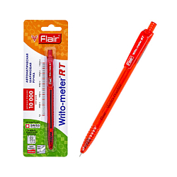 Ручка авт. красная  "Flair" WRITO-METER RT, пластик, 0,6мм, блистер