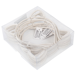 Ободок бежевый для волос с ушками жемчуг