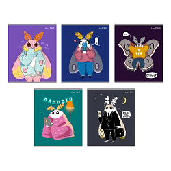 Тетрадь  48л кл. "Привет, я Моль" обл. мелов. картон