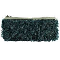 Пенал на молнии темно-зеленый