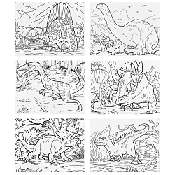 Альбом для рисования 24л + 6л раскраска "Забавный динозавр" на гребне