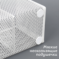 Органайзер настольный металлический 3 отделения белый