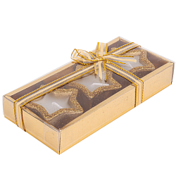 Свечи в наборе 3шт Звездочки  золото