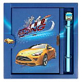 Блокнот 13,5*18 см 50л с замком "Turbo Racing" с ручкой