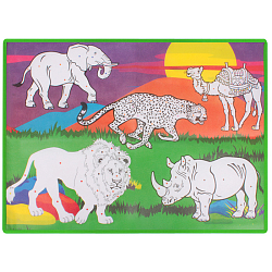 Раскраска-коврик "Животные Африки"