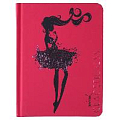 Книжка  записная  А6  96л. "Девушка грация" тв. переплет, фольга, софт-тач