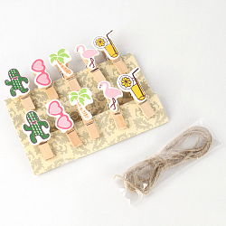 Прищепки декоративные деревянные  10шт/уп  "Майами" (набор)