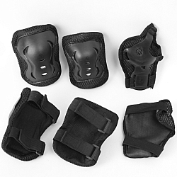 Комплект защиты черный  (колени, локти, запястья)