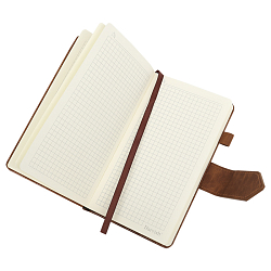 Книжка записная 11*19,3см 140л  в клетку обложка кожзам на магнитной застёжке