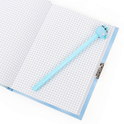 Блокнот 13,5*18 см 50л с замком "Кошечка" с ручкой