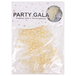 Праздничное украшение "Бусы на леске" бежевые