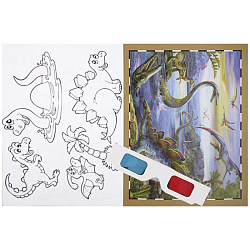 Раскраска  А4 3D