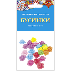 Бусинки декоративные "Розочки" в ПЭТ-упаковке