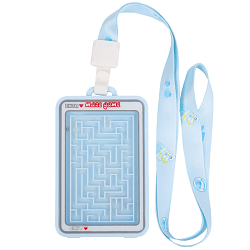 Бейдж на ленте вертикальный с игрой "лабиринт"