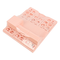 Лоток вертикальный 3 отделения с горизонтальными  отсеками розовый