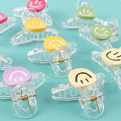 Заколка-краб для волос 2шт в наборе Смайлик