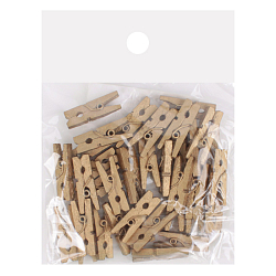 Прищепки декоративные деревянные в наборе 36шт золотистые