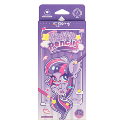 Карандаши 12цв трёхгранный корпус "Забавные пони"