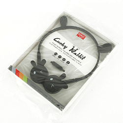 Наушники "Зайчики" накладные проводные с микрофоном - ободок (4 цвета)