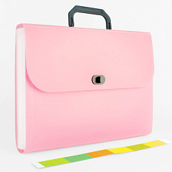 Портфель А4 13 отделений Ice розовый
