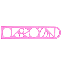 Линейка-трафарет 20см