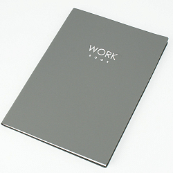 Бизнес-блокнот А4- 60л  Work book. No 2  интегр.переплет, иск.кожа, тиснение фольгой "Серебро"