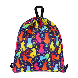 Сумка-мешок Коты, 2 отделения 45х35х7 см