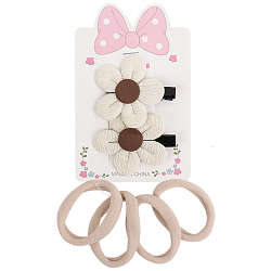 Аксессуары для волос в наборе (2 заколки-зажима+ 4резинки)