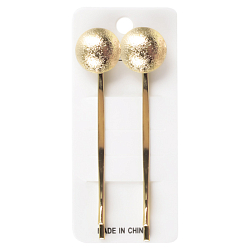 Заколка-невидимка для волос 2 шт в наборе "Кнопка"