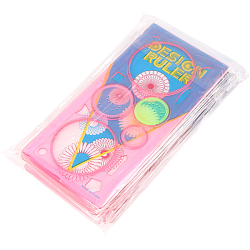 Линейка-спирограф 20см розовая