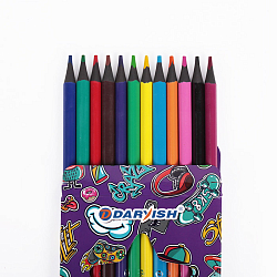 Карандаши 12цв "Boys"  корпус пластиковый трёхгранный (набор)