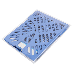 Лоток вертикальный 3 отделения сборный синий