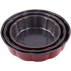 Формы для запекания круглые рифленые 3 шт. D-20,24,28см в наборе