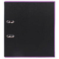 Папка-регистратор  А4 7,5 см чёрная с фиолетовой  окантовкой
