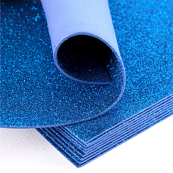 Набор пластичной замши с блёстками синяя А4 10л (фоамиран)