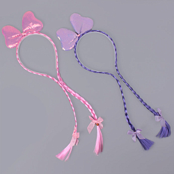 Праздничное украшение ободок "Косички" с бантом