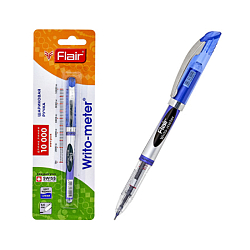 Ручка шар. синяя  "Flair" WRITO-METER, пластик, 0,6мм, блистер