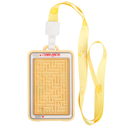 Бейдж на ленте вертикальный с игрой "лабиринт"