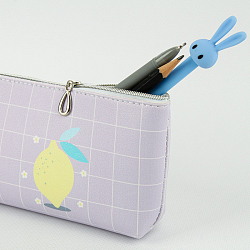 Пенал мягкий тубус "Фрукты" кожзам, ассорти