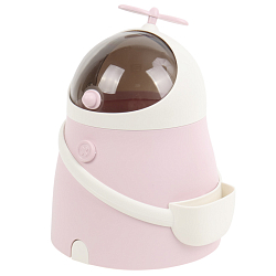 Ёмкость для мусора настольная бело-розовая