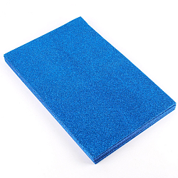 Набор пластичной замши с блёстками синяя А4 10л (фоамиран)