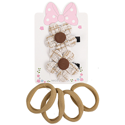 Аксессуары для волос в наборе (2 заколки-зажима+ 4резинки)