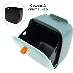 Ёмкость для мусора настольная комбин.зеленая