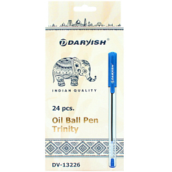 Ручка шар. синяя Trinity на масляной основе корпус прозрачный трёхгранный
