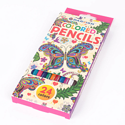 Карандаши 24цв "Darvish" "Бабочка" корпус пластиковый шестигранный (набор)