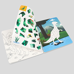 Раскраска с наклейками на гребне "Динозавры"