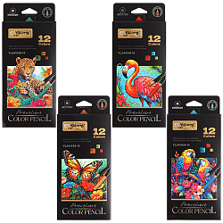 Карандаши 12цв круглый корпус "Дикий мир"