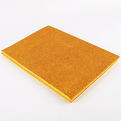 Набор пластичной замши с блёстками золотая А4 10л (фоамиран)