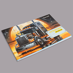 Альбом для рисования 40л на склейке "Truck"  плотность 100гр/м2  РБ