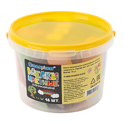 Мелки цветные  9цв/18шт "Darvish" в ведерке